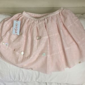 White pink sequins skirt kids